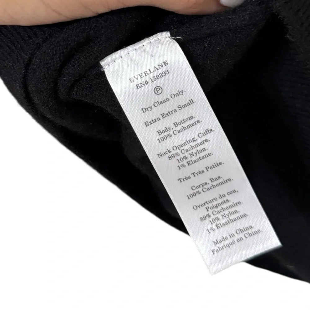 EVERLANE The Cashmere Crewneck Long Sleeve Sweater Pullover Top